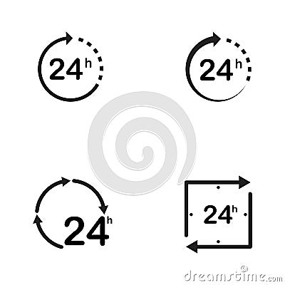 24 Hour icon vector illustration design Vector Illustration