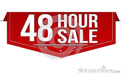 48 hour sale banner design Vector Illustration