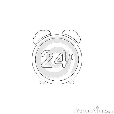 24 hour steady available services. flat vector icon Vector Illustration