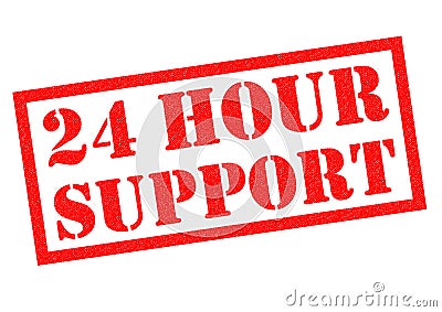 24 HOUR SUPPORT Stock Photo