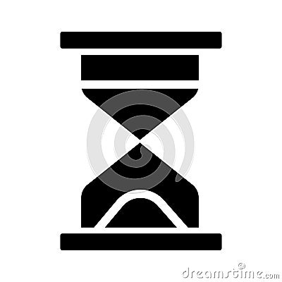 Hourglass black glyph icon Vector Illustration