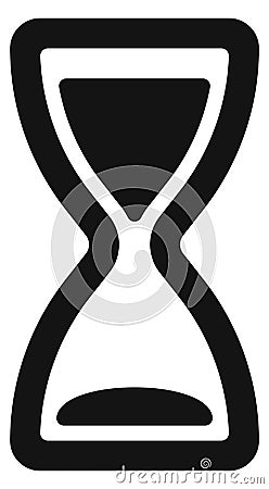 Hourglass black icon. Deadline symbol. Time sign Vector Illustration
