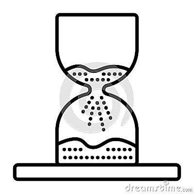 Hourglass black line icon Vector Illustration