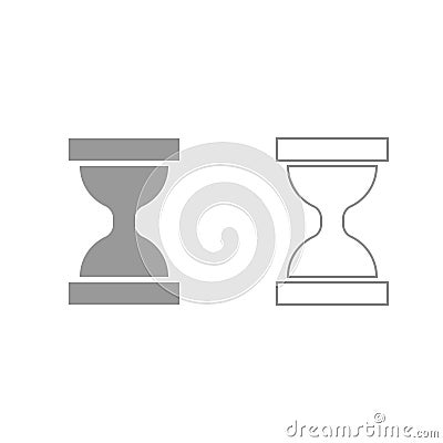 Hourglass grey set icon . Vector Illustration