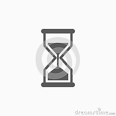 Hourglass icon, sand glass, time Vector Illustration