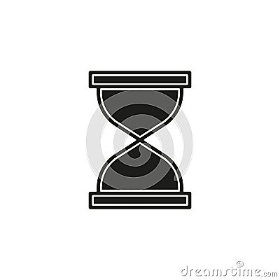 Hourglass icon, sand time clock Stock Photo