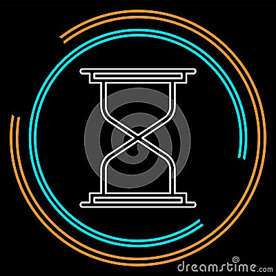 Hourglass icon, sand time clock Vector Illustration