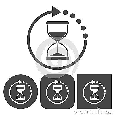 Hourglass icon - vector icons set Vector Illustration