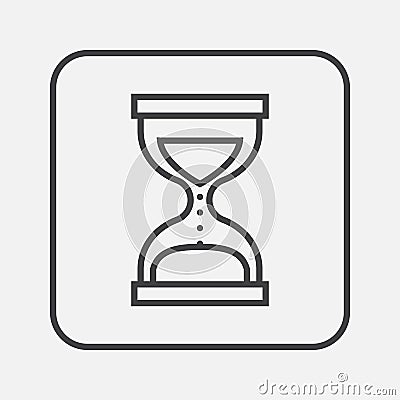 Hourglass icon vector isolated on grey. Vector Illustration