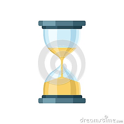 Hourglass modern isolated colorful flat vector icon Vector Illustration