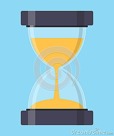 Hourglass, Sandglass Icon in Flat Style. Vector Illustration Vector Illustration