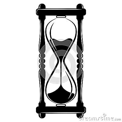 Hourglass, sandglass timer icon, vintage vector design Vector Illustration