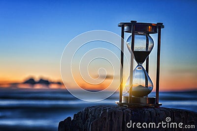 Hourglass Sunrise Outdoors Stock Photo