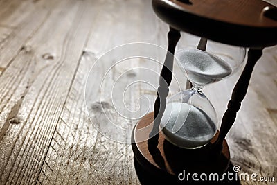 Hourglass time passing Stock Photo