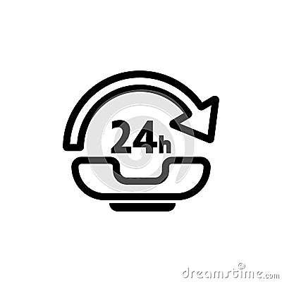 24 hours customer service icon. Vector illustration decorative design Vector Illustration