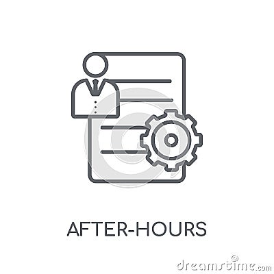 After-hours dealing linear icon. Modern outline After-hours deal Vector Illustration