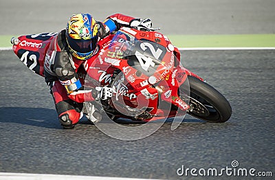 24 HOURS ENDURANCE OF MOTORCYCLING OF BARCELONA Editorial Stock Photo