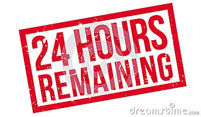 24 hours remaining rubber stamp Stock Photo