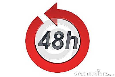 48 hours service concept Stock Photo