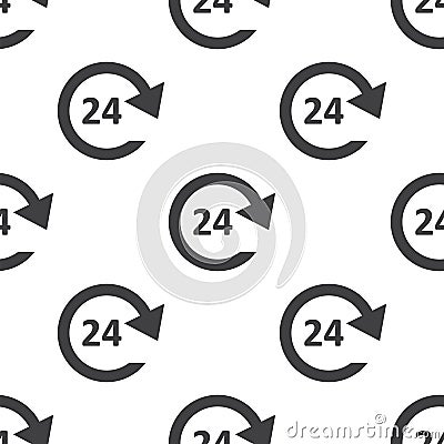 24 hours service, seamless pattern Stock Photo