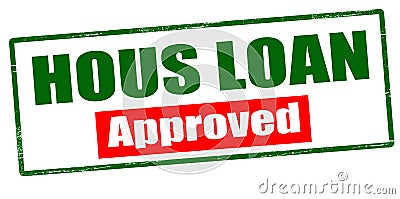 Hous loan aproved Cartoon Illustration