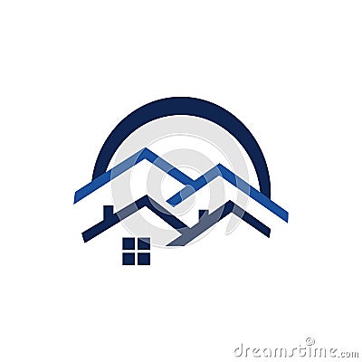 House abstract Home Construction architecture Real Estate Realty logo design vector concept illustrations Vector Illustration