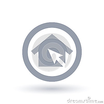 House arrow click icon - Home select symbol Vector Illustration