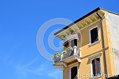 House with balcon Stock Photo