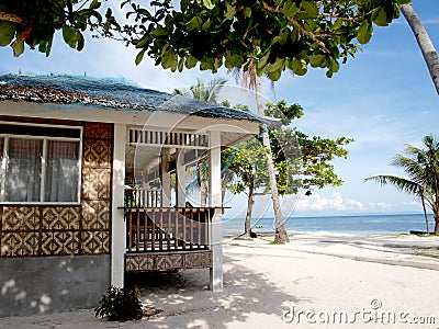 House on beach Stock Photo