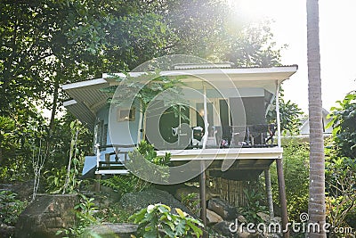 House at beach in Thailand Stock Photo