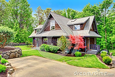 House with beautiful curb appeal Stock Photo