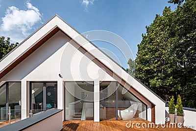 Elegant house with big balcony Stock Photo