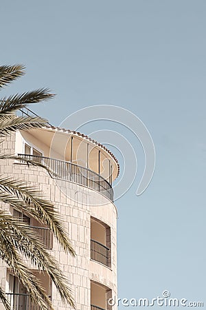 House blue summer sky. Creative, minimal, bright and airy styled concept Stock Photo