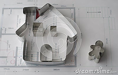 House Blueprint Stock Photo