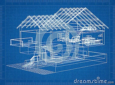 House blueprint Stock Photo