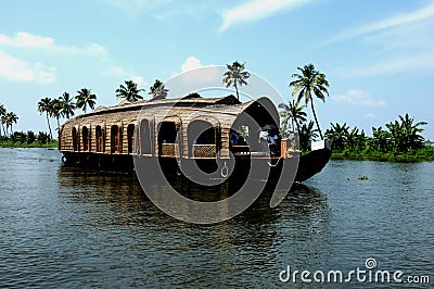 House Boat in Kerala Stock Photo