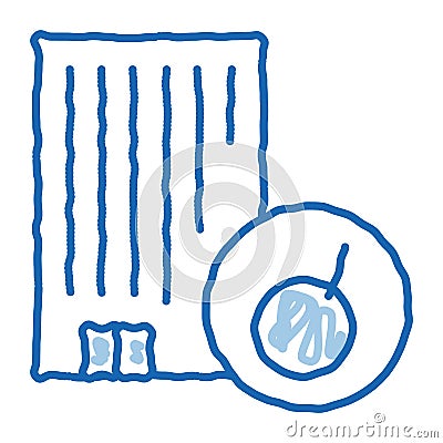 House Bomb Crash doodle icon hand drawn illustration Vector Illustration