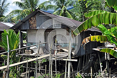 House of Borneo Headhunters Stock Photo