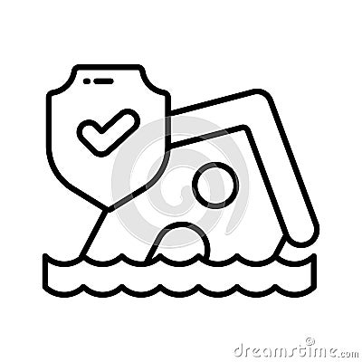 House building floating on water, denoting concept icon of natural disaster, vector of flood Vector Illustration