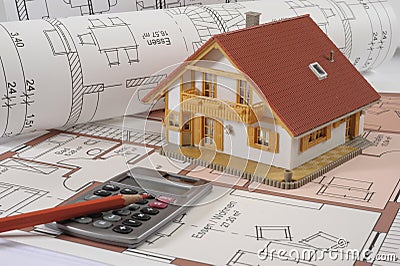 House building plan Stock Photo