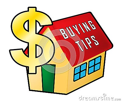 House Buying Advice Tips Icon Portrays Hints On Purchasing Property - 3d Illustration Stock Photo
