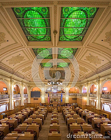 House chamber of the South Dakota State Capitol building Editorial Stock Photo