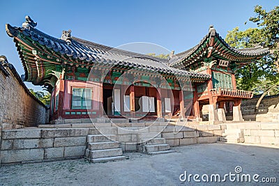 House in Changdeokgung Palace, Seoul Stock Photo