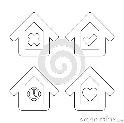 House check box icon Stock Photo
