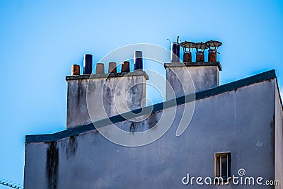 House chimneys Stock Photo