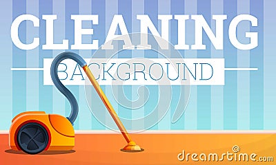 House cleaning concept banner, cartoon style Vector Illustration