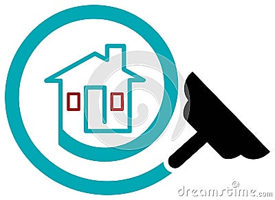 House cleaning logo Vector Illustration