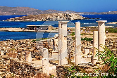 The House of Cleopatra, Delos island Stock Photo