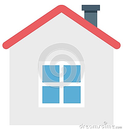 House Color Isolated Vector Icon that can be easily modified or edit Stock Photo