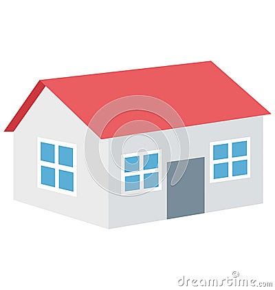 House Color Isolated Vector Icon that can be easily modified or edit Vector Illustration
